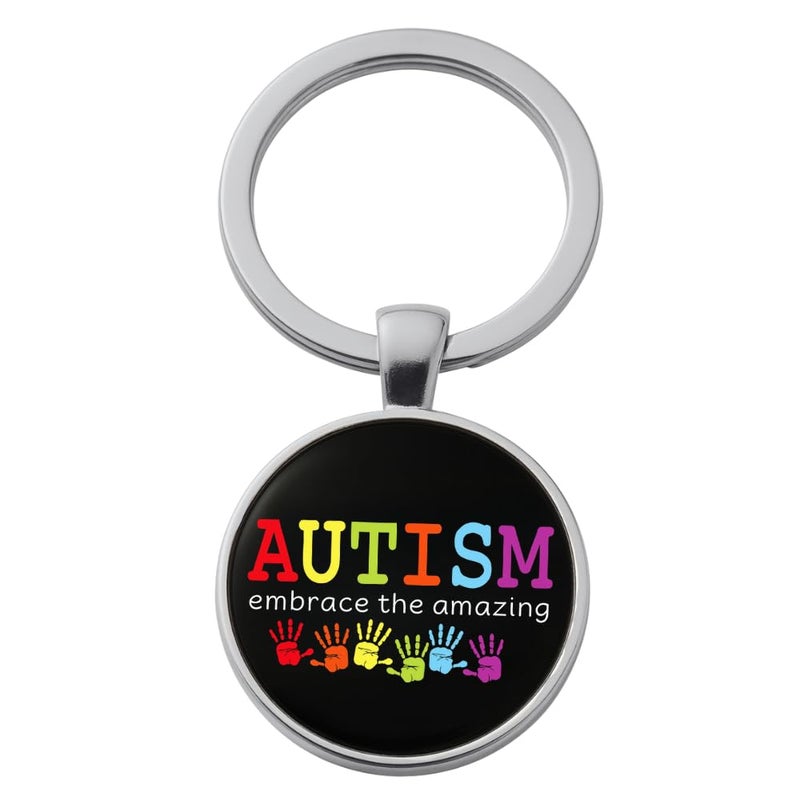 Infinity Collection Autism Awareness Keychain - Puzzle Piece Jewelry, Accessories & Gift to Embrace the Amazing - Image 1